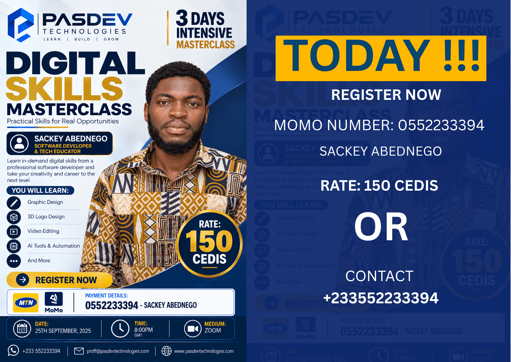 Digital Masterclass flyer